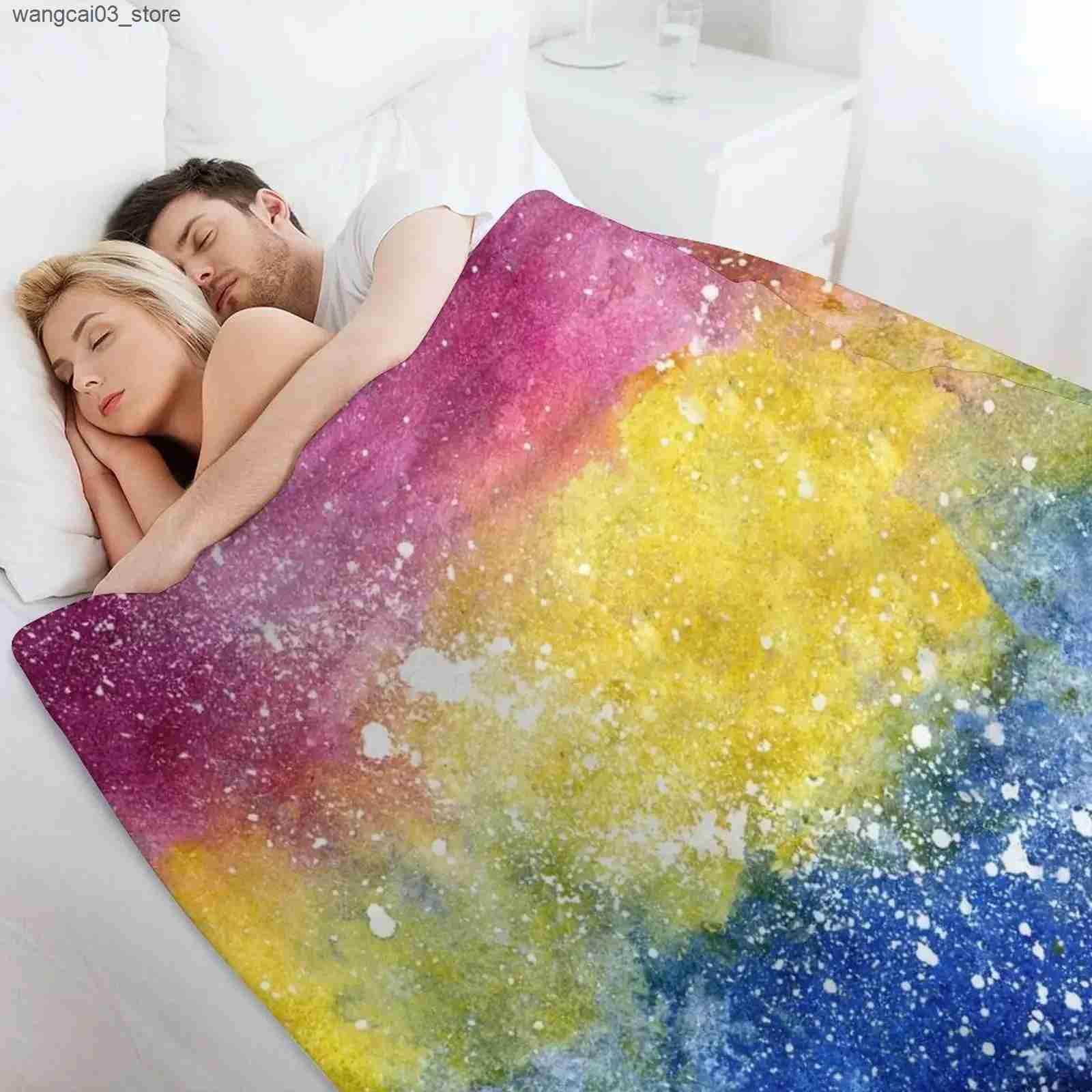 Blankets Swaddling PanPride Galaxy Throw Blanket Bed covers Designers heavy to sleep Blankets L240910