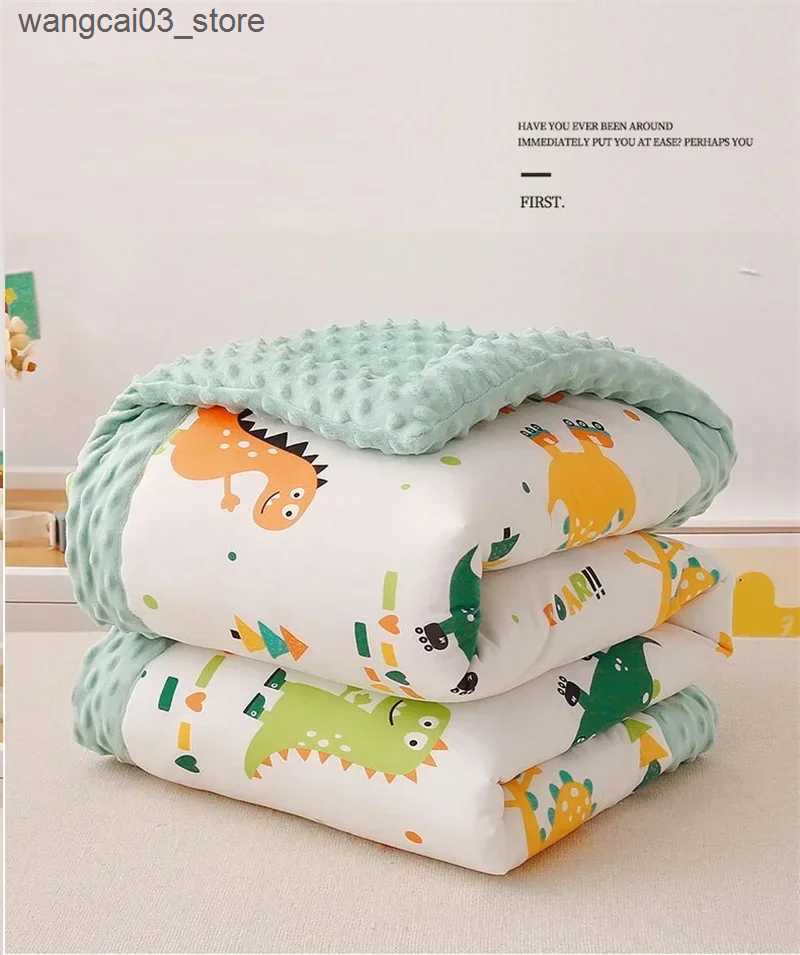 Blankets Swaddling Class A Winter Warm Baby Quilt Comforter Quilted Blanket Summer Soft Nap Cover Bed Thick Blanket Kid Infant Swaddle Wrap Bedding L2