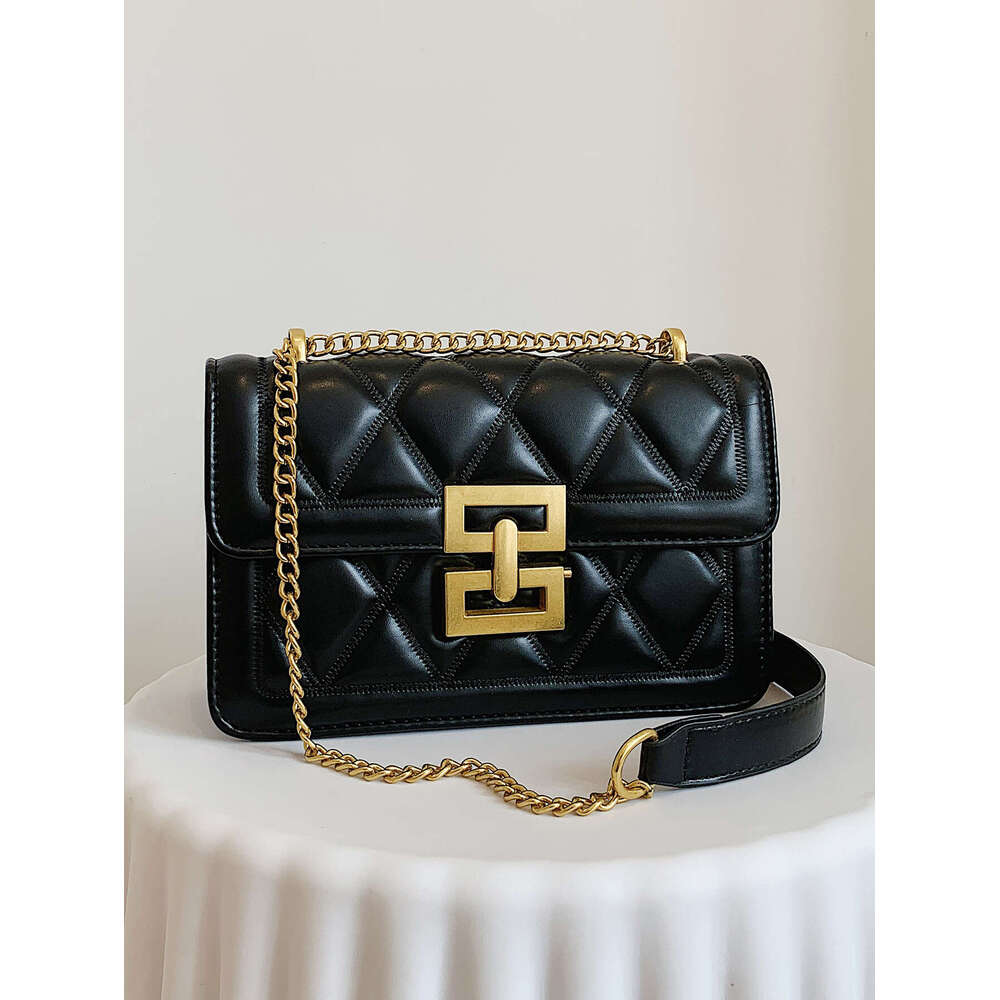 High Sense Rhombus Shoulder With Small Fashion Messenger Pop Flip Chain Square Bag Lady