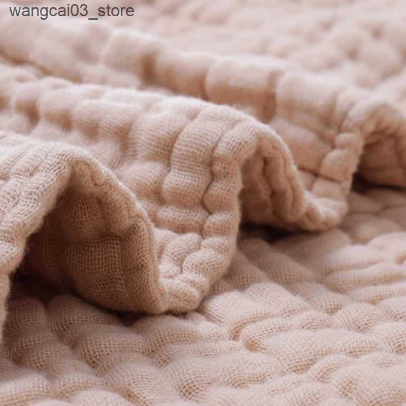 Blankets Swaddling Organic Cotton Blanket Newborn Baby Stuff Muslin Swaddle Wrap Bedding Receiving Blankets Soft 6 Layer Gauze Sleeping Bath Towel L24
