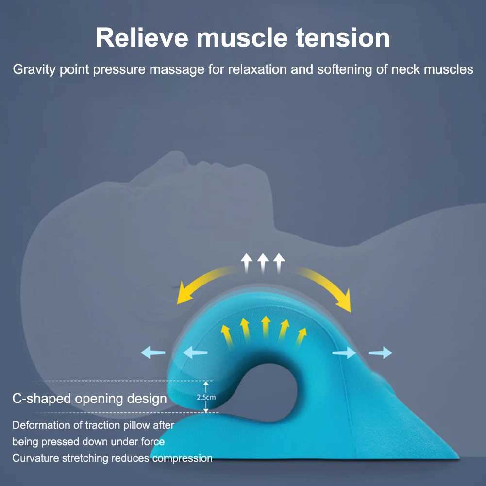 Cervical spine massage pillow conforms to ergonomics U-shaped pillow gravity finger pressure Cervical massage head and neck shoulder relaxation W24081