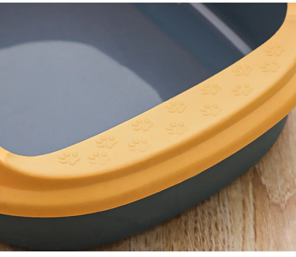 Large Capacity Cat Litter Box Semi-closed Anti-Splash Cats Toilet Pet Sandbox Kitten Tray Bedpan Cleaning Bath Basin Supplies
