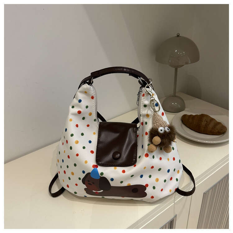 2024 New Autumn and Winter Sausage Dog Leisure Commuting Large Capacity Backpack Fashion Single Shoulder Tote Bag