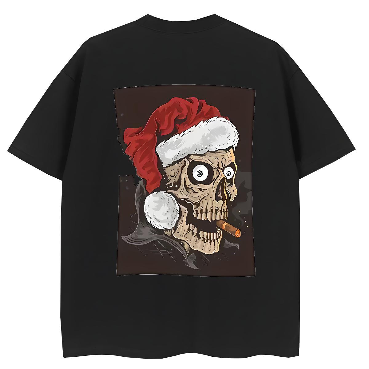 2024 Casual Woman T Shirts 100% Cotton 230g Breathable High Street Hip Hop skull Women Tshirts Brand Cartoon Print Tops Tees