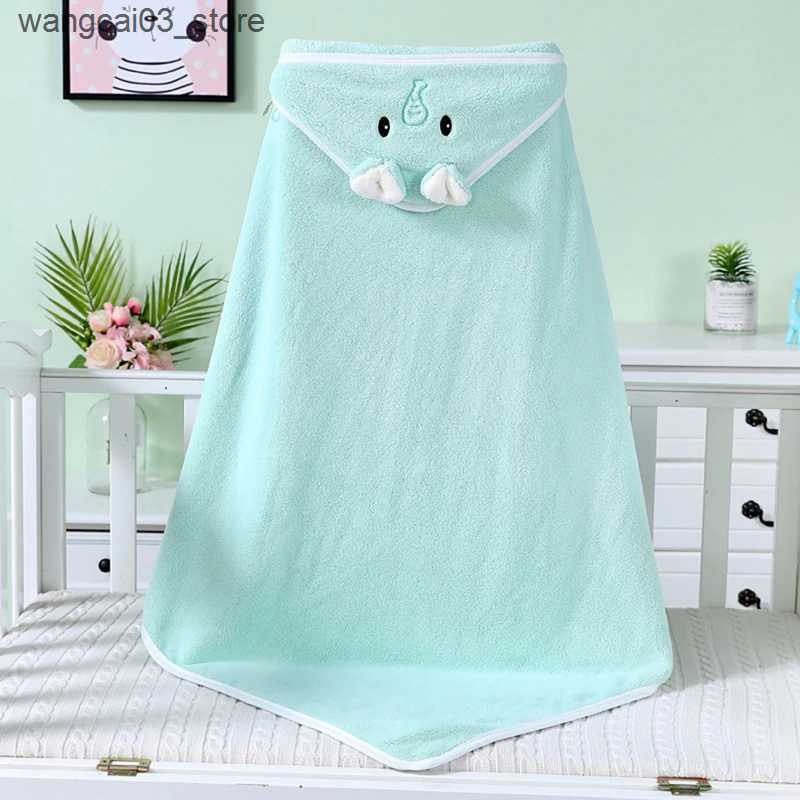 Blankets Swaddling Toddler Baby Hooded Towels Newborn Kids Bathrobe Super Soft Bath Towel Blanket Warm Sleeping Swaddle Wrap for Infant Boys Girls L24