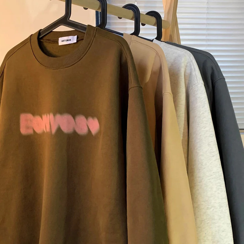 Autumn Goth Letter Printed Crewneck Sweatshirt For Men Y2K Streetwear Pullover Hoodies Hip Hop Fashion Cotton sudaderas hombre 241011