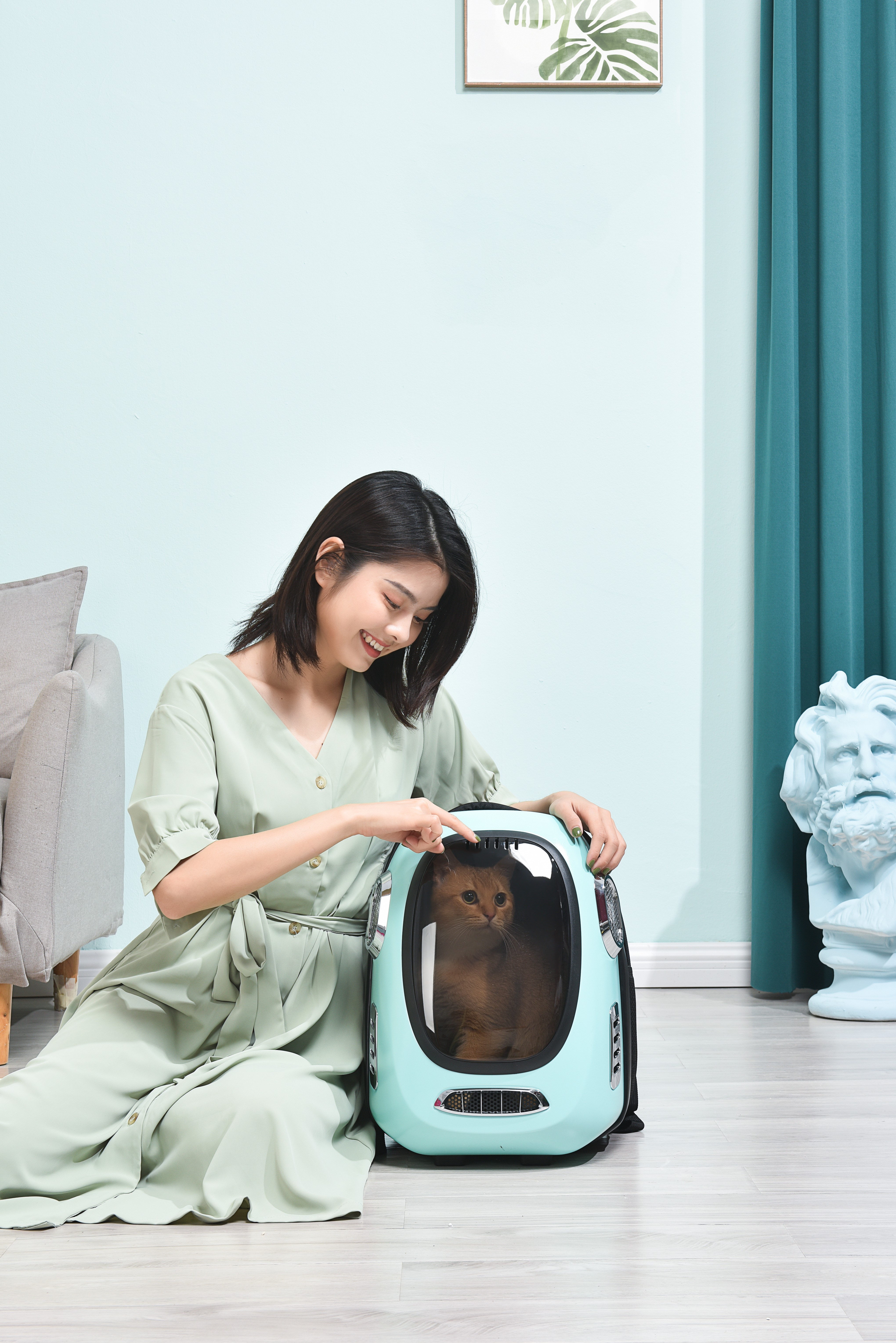 OEM Foldable Pet Backpack Carrier Cotton Hammock for Small Dogs and Cats Portable Zipper Closure Travel Print Pattern