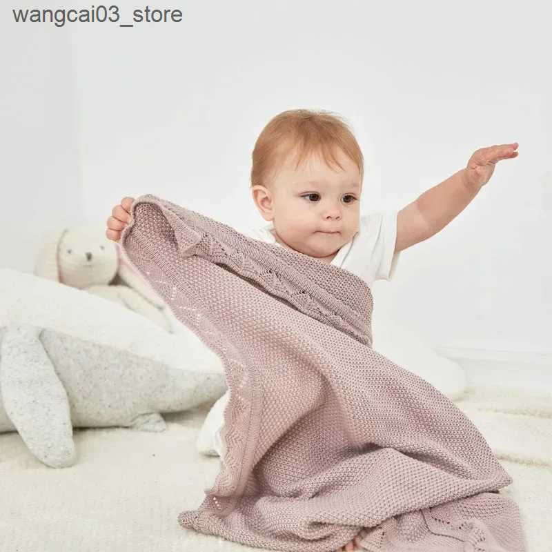 Blankets Swaddling Custom Name Blanket Embroidery Text Knitted Baby Kids Children Soft Swaddle Blankets Gift Personalized Font Blankets 80x100cm L2409