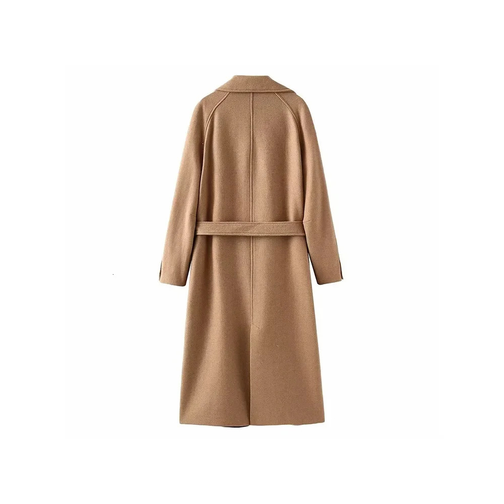2024 Womens Autumn and Winter Coats with Frenum Elegant Warm Woolen Coat 240930