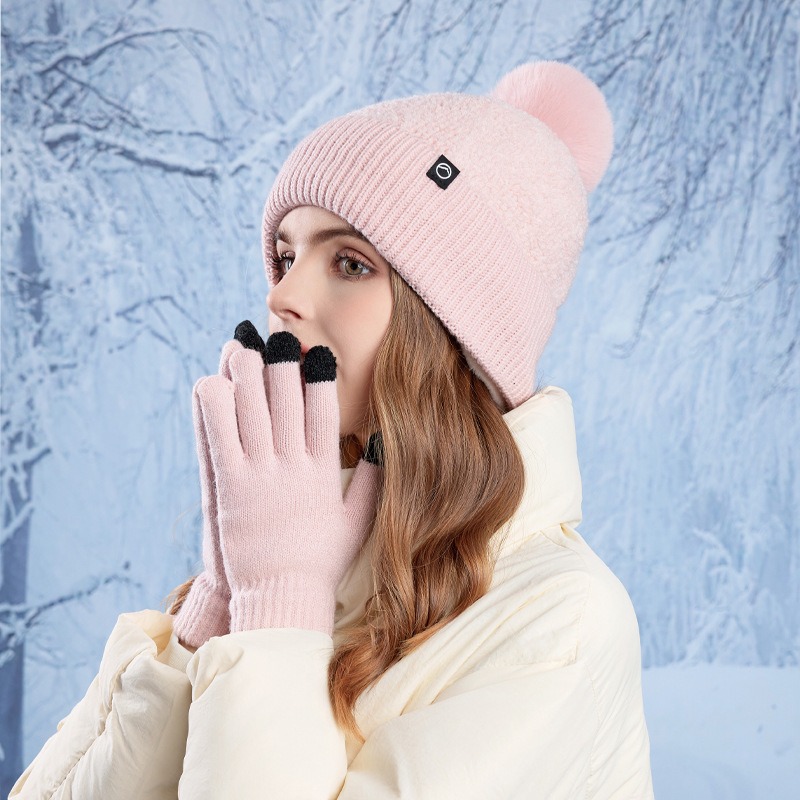 Anti Winter Cold Warm Ear Protection Hood Children's Knitted Hat Versatile Fashionable with Thick Woolen Yarn Cap and Added Veet