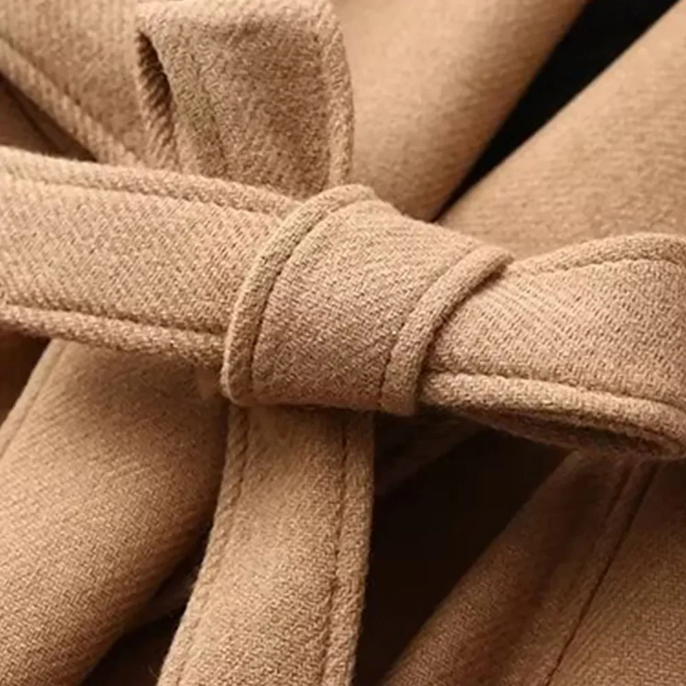 2024 Womens Autumn and Winter Coats with Frenum Elegant Warm Woolen Coat 240930