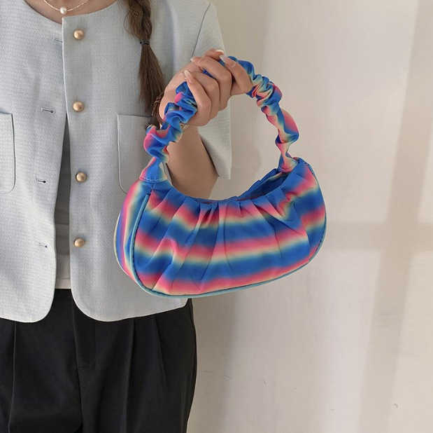 CMM Selling Cloud Bag New Summer Selling Shoulder Bag Cow Print Leopard Print Pleated Armpit Bag