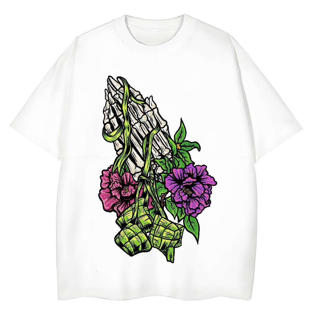 2024 Designer T-Shirts for Women 230g Cotton Breathable Short Sleeve Sports Casual skull Couples T Shirts Popular DIY Anime Polos