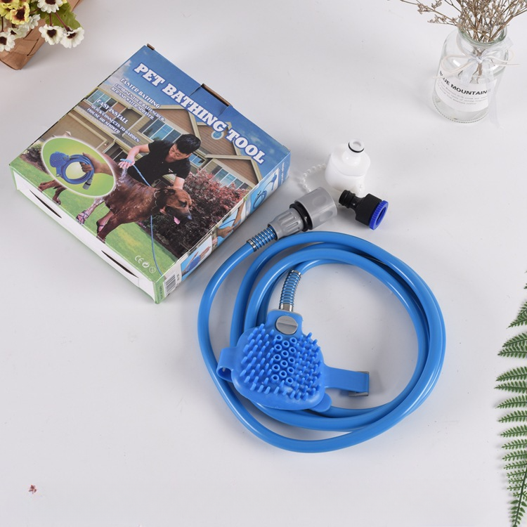Pet Shower Nozzle Silicone Massage Tool Suitable For Indoor And Outdoor Use Multi-functional Cat And Dog Shower Nozzle Massage