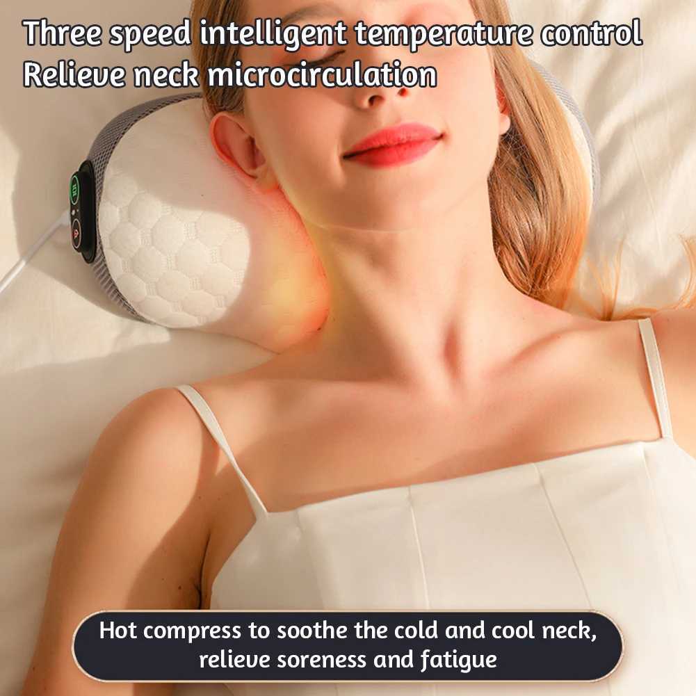 Soulder Neck Vibration Massage Pillow Comfortable Adjustable Massage Mode Birthday Christmas Gift W240819