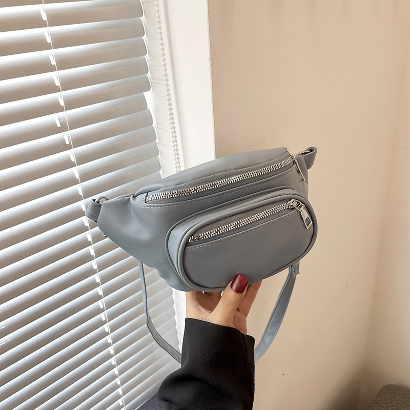 Fashionable minimalist autumn new chest diagonal cross waist bag, casual western-style fashion, fresh and cute shoulder bag