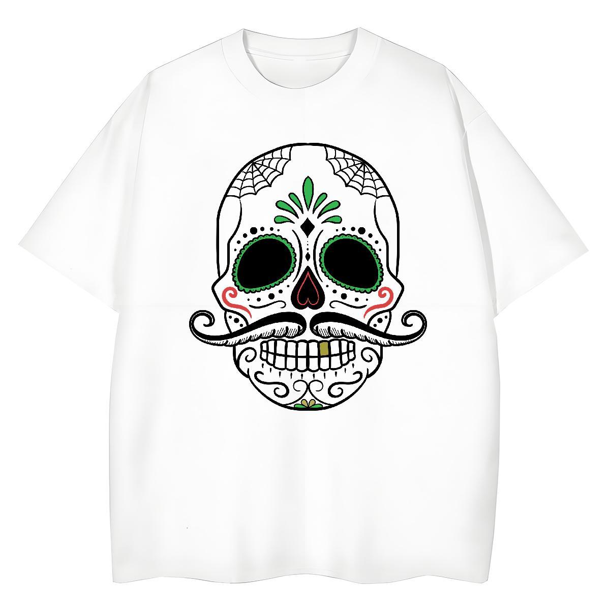 Custom T shirt 230g Pure Cotton Short sleeve Soft Casual Beach skull Women Tees High quality DIY Logo Tee Shirt