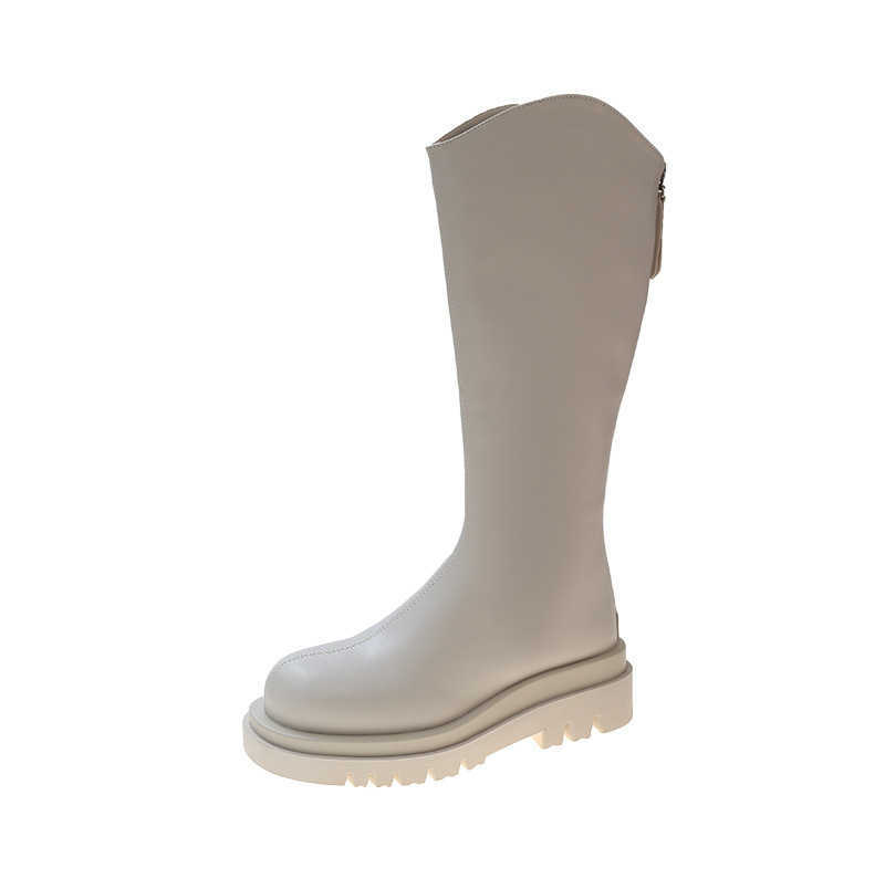 Long Tube Fashion Boots Thigh High Heel Boots For Women Autumn Winter Thick Sole With Thick Legs Large Martin Boots Tube Long Boots Knight Boots 24082