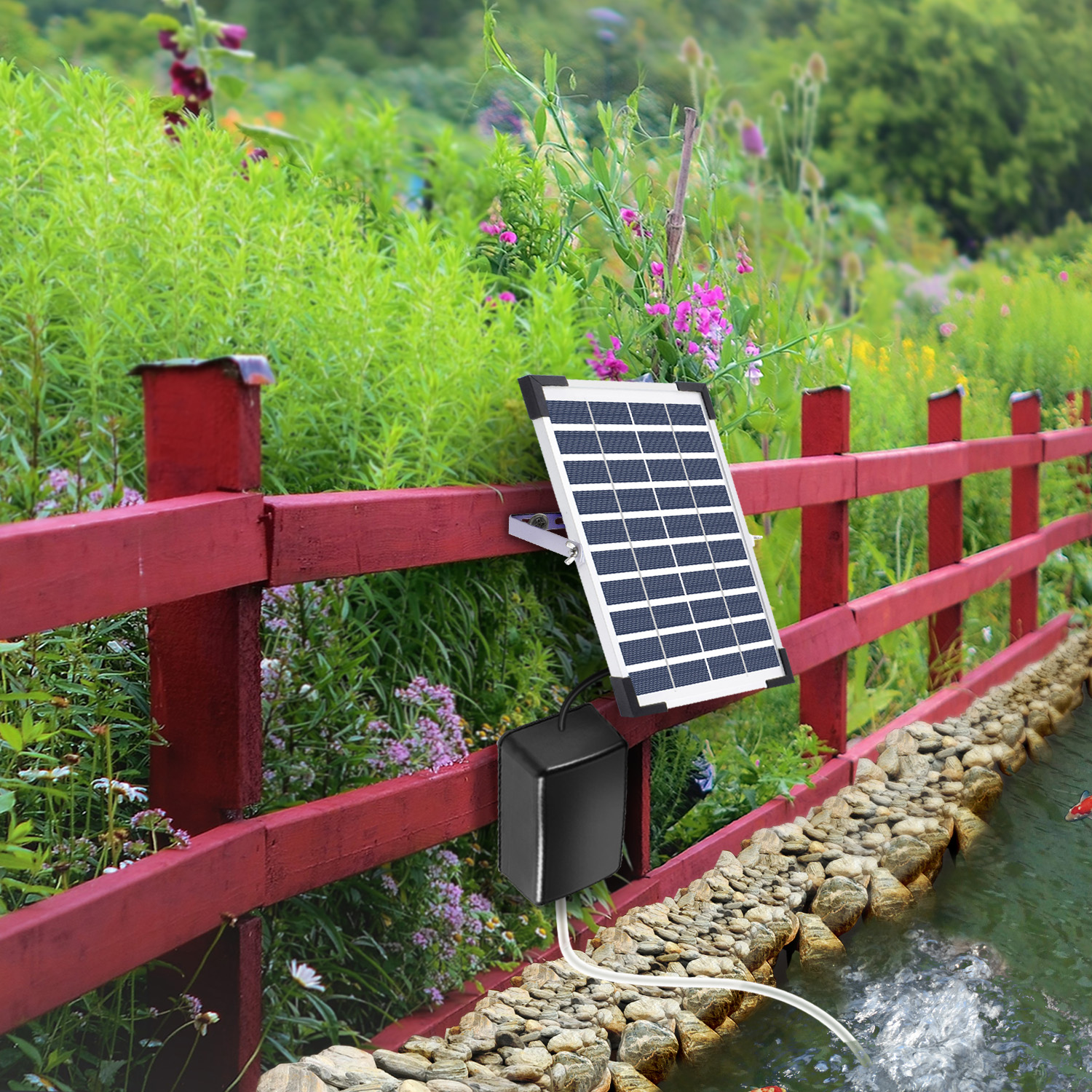 Solar Air Pump for Aquarium Mini Fishing Pond Battery Operated Air Pump Submersible with Battery for Fish Pond Fish Tank