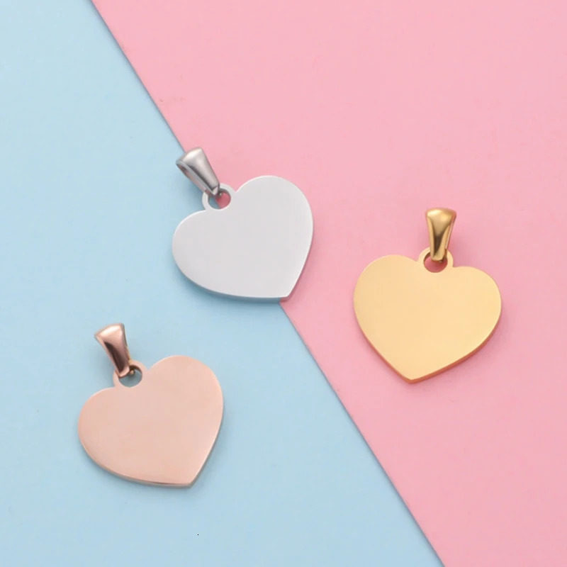 20pcs Lot Mirror Polished Stainless Steel 20mm Heart DIY Earring Charm Connector Wholesale High Quality Findings 241010