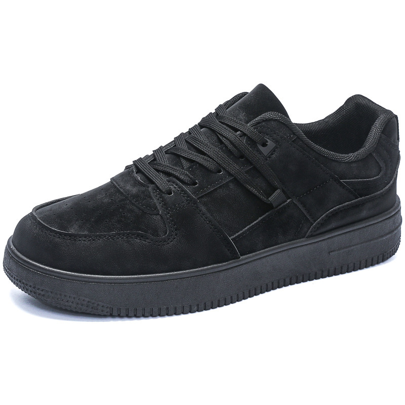 Men Casual Shoes Black White Brown Breathable Trendy Shoes Non-Slip Lace Up Outdoor Platform Sneakers