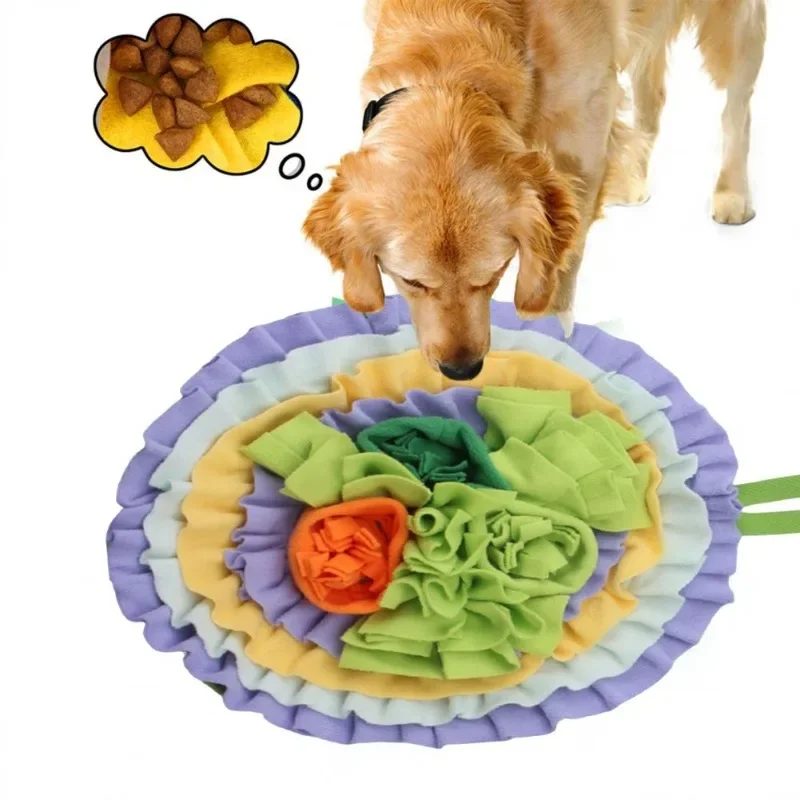 Pet Foraging Mat Multicolor Stitching Soft Dog Cat Sniffing Supplies For Home Small pets rabbits guinea pigs chinchillas birds