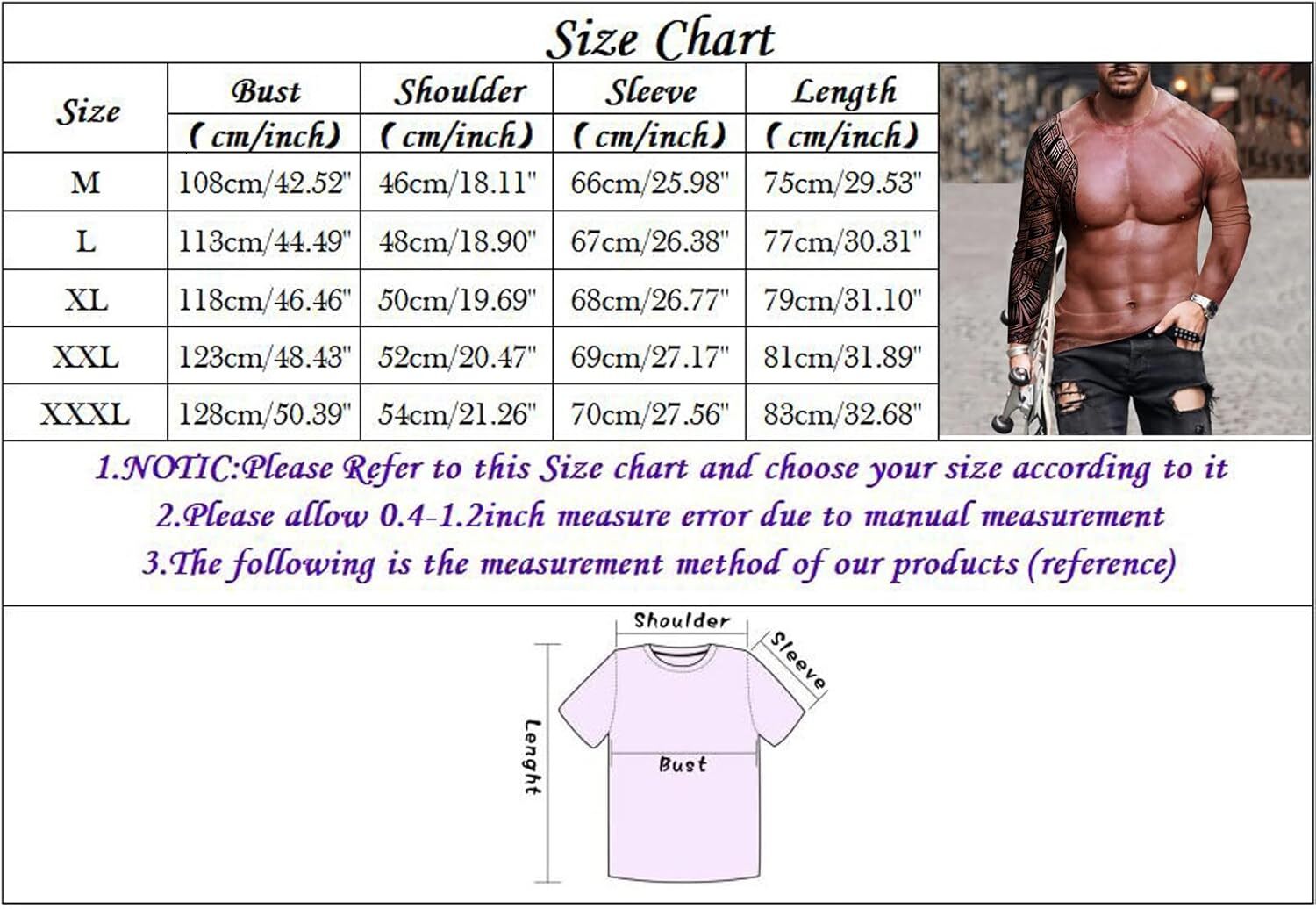 Long Sleeve Shirts for Men sweatshirt Men's 3D Print Fake Muscles Shirts Long Sleeve Crew Neck Workout Funny Novelty Graphic Pattern Pullover coo