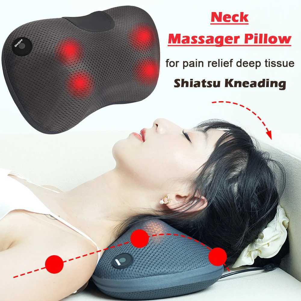 Back massager pillow used for relaxing deep tissue acupressure and kneading neck and shoulder massagers with heated electric car massage pillow W24081