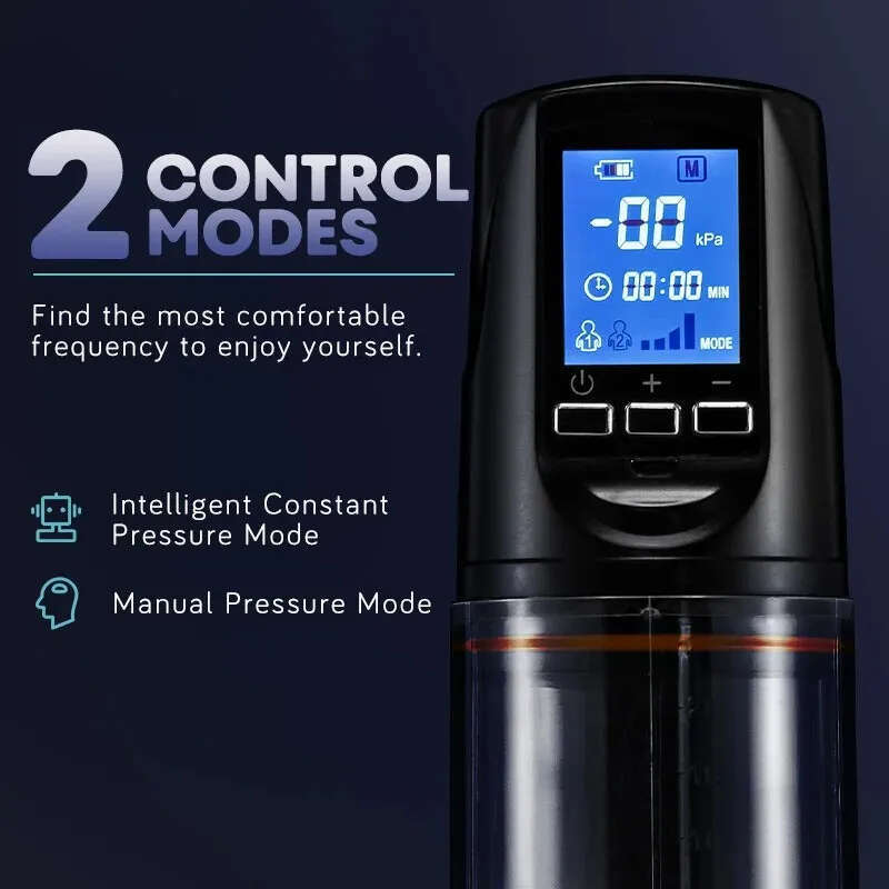 Electric LCD Male Masturbator Vacuum Enlargement Extend Pump Enlarge Air Pressure Device Sex Toys for Men