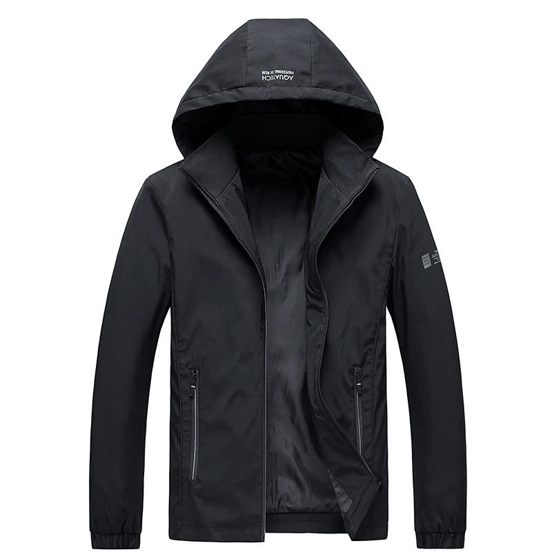 Fashion Autumn Windbreaker Jacket Outdoor Clothing Coats Jackets Men Hooded Solid Color Sping In Outerwears 241011