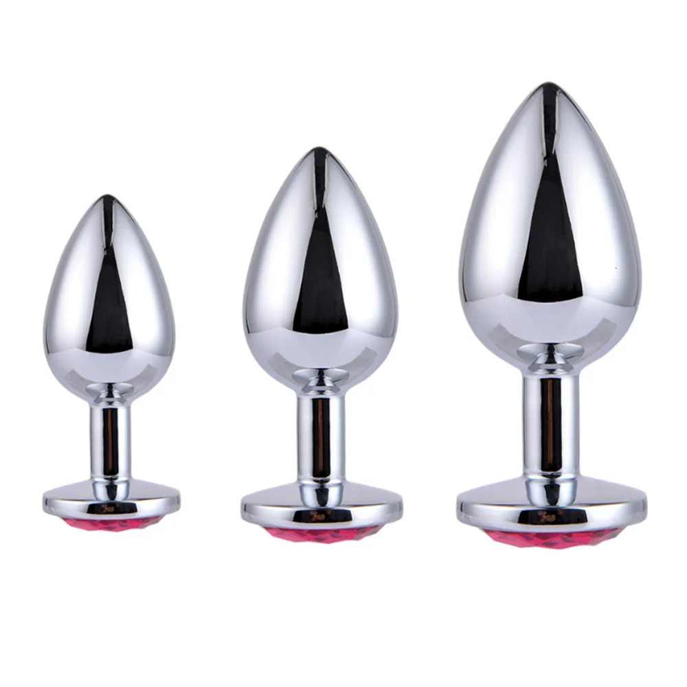 3 Size Anal Plug Stainless Steel Crystal Butt Plug Stimulator Anal Sex Toys Prostate Massager Dildo For Couples Adult Games 241010
