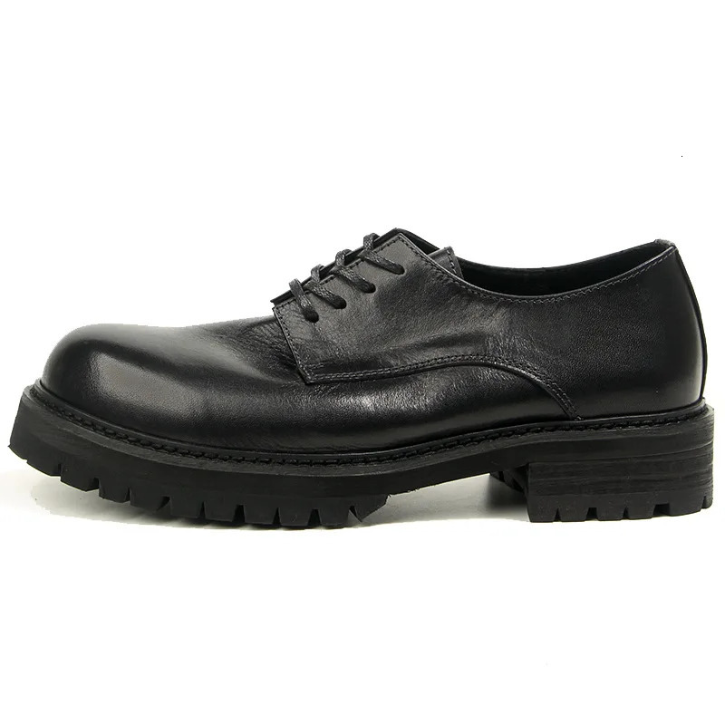 Claiami vintage horse leather derby mens shoes leather trendy lace mens casual dress Zapatos De Hombre 241007