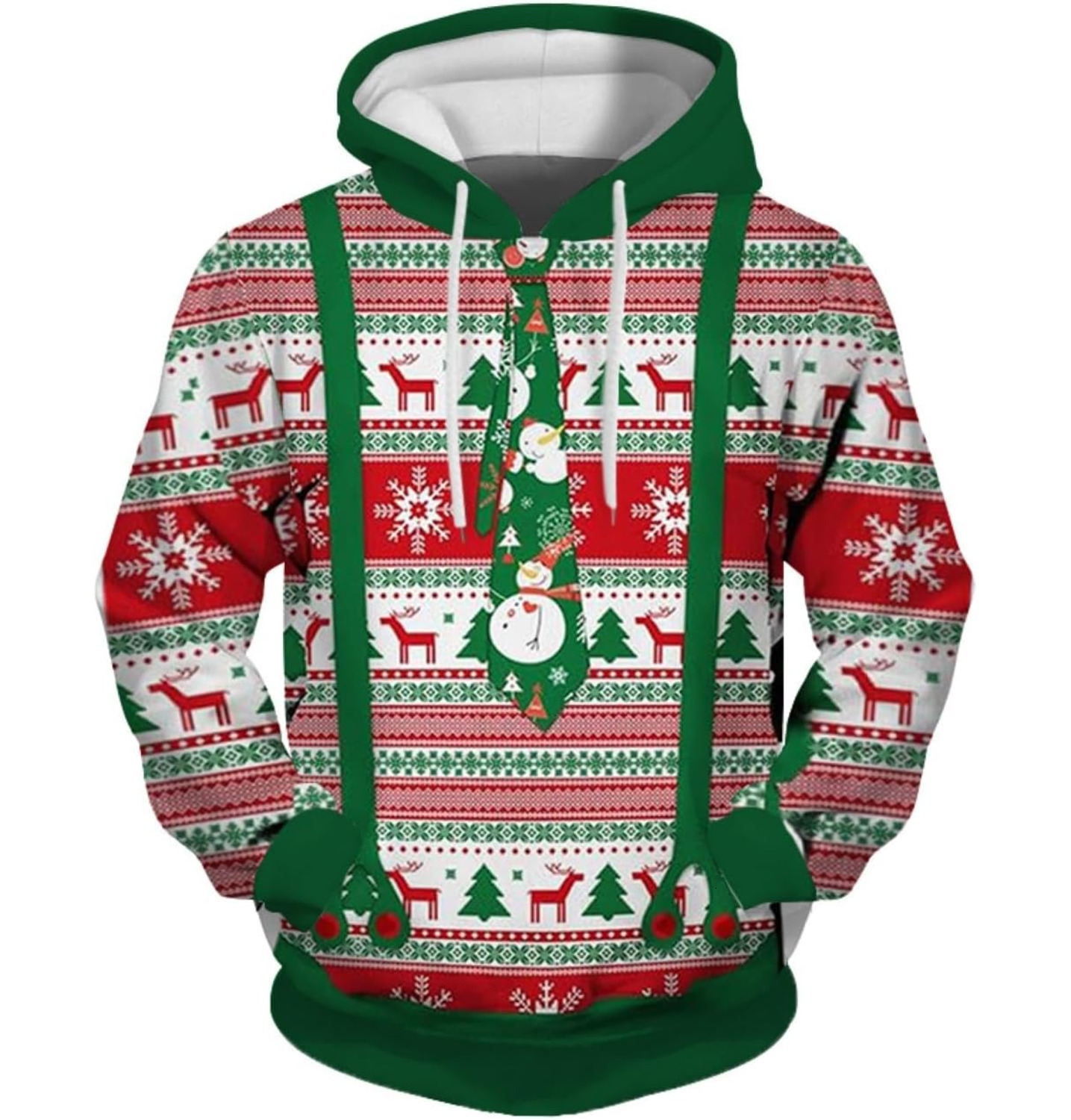 Hoodie for Mens Womens Ugly Christmas Jumper Sweater for Men Long Sleeves Sweatshirt 3D Print Pullover Sweaters Xmas Fall Outwear Graphic trend