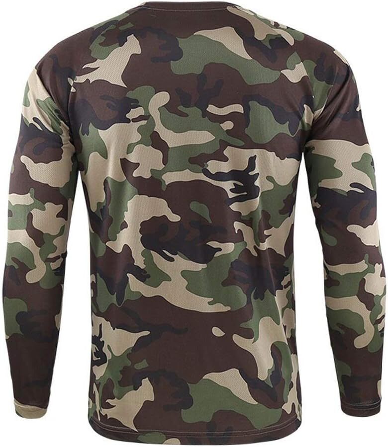Long Sleeve Shirts for Men sweatshirt Long Sleeve Camo T-Shirt Men Vintage Military Camouflage Athletic Compression Shirt Workout Fishing Hunting Shir