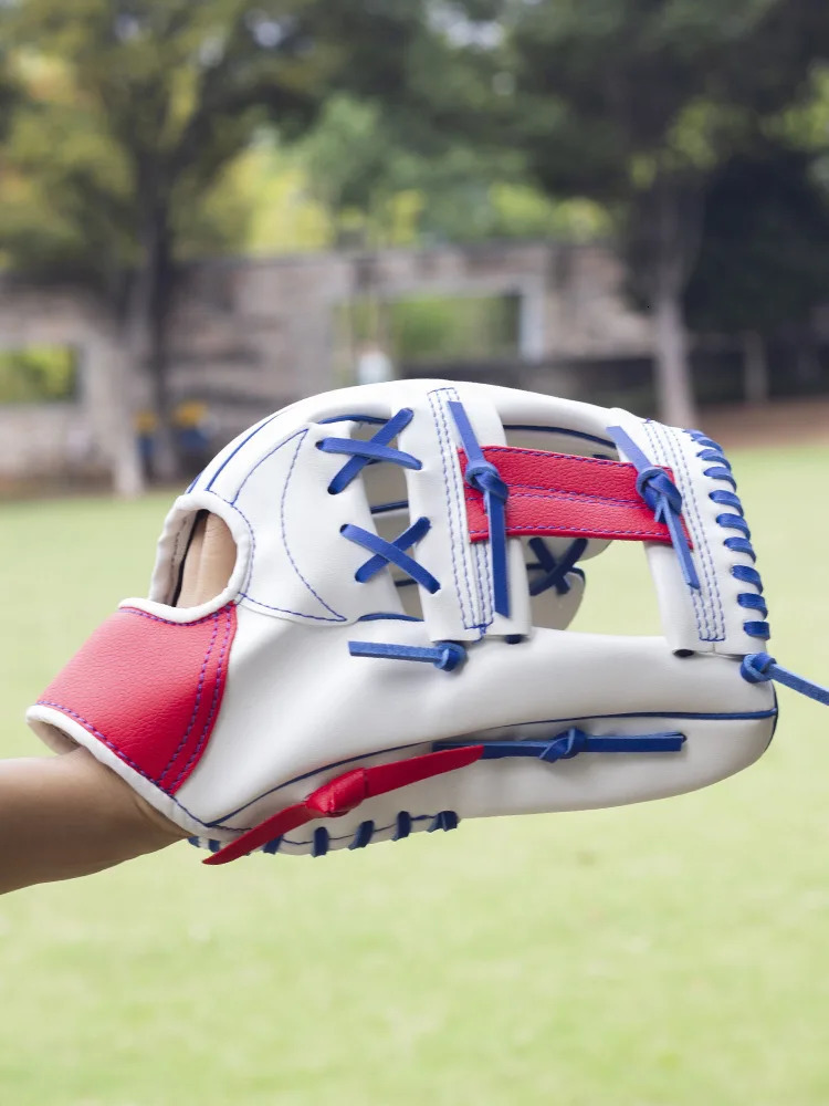 105125 inch leather baseball gloves outdoor sports pitcher soft ball practice equipment lefthanded adult training 241009