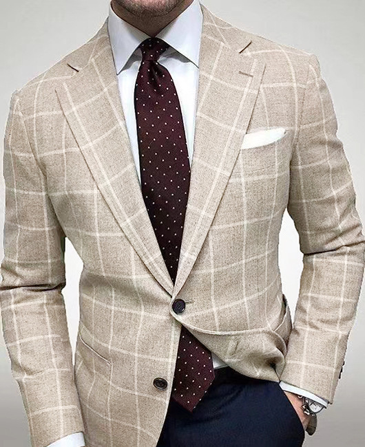 Amazon cross-border platform hot selling products discount promotional prices men's casual suits in stock support sample drawing