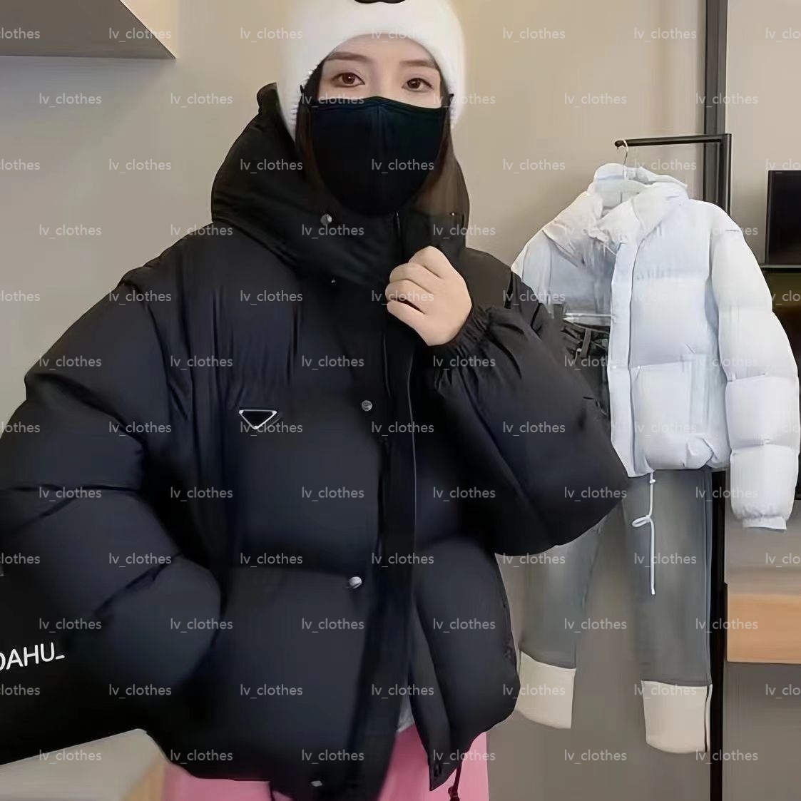 Women's down jacket, winter short coat, parka coat, designer luxury brand clothing, women's casual jacket, warm and thick top, fashionable streetwear
