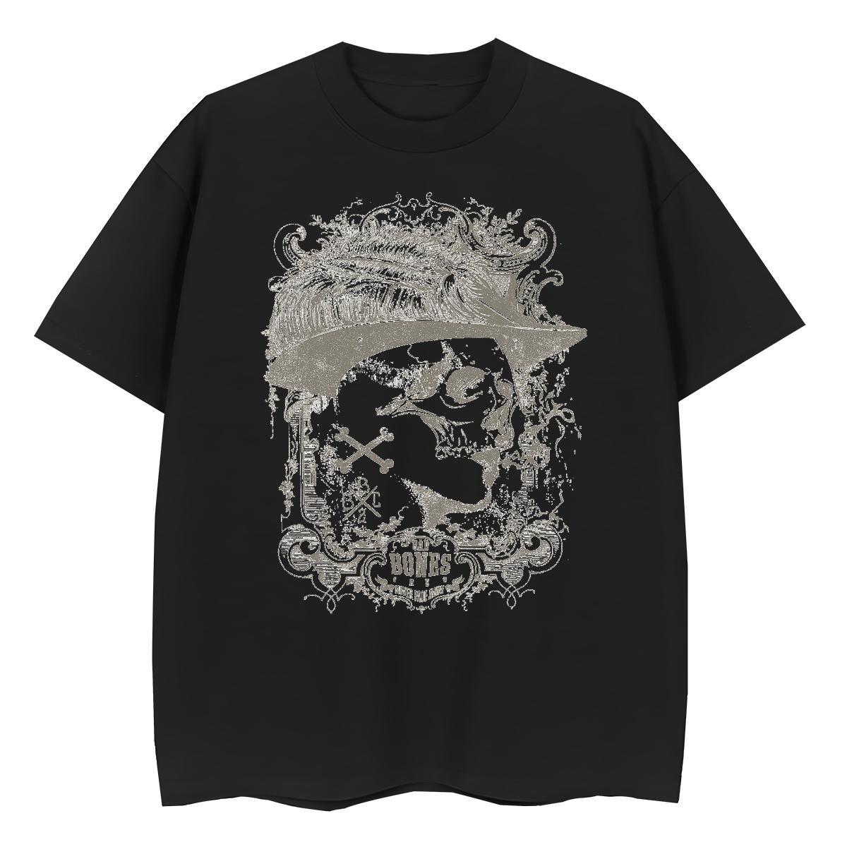 Fashion Casual T Shirts Women 230g Cotton Breathable Soft Sports Casual skull Woman Tshirt High quality Custom Print Plus Size Wear