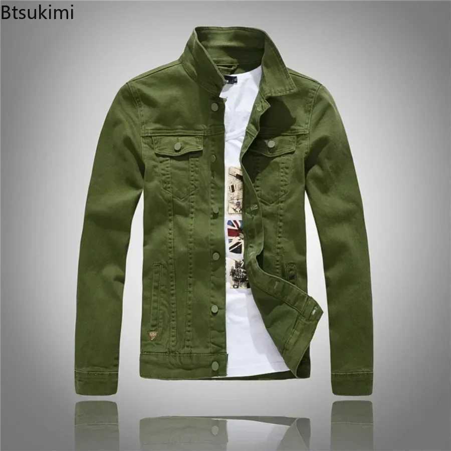 2024 Mens Denim Jeans Jacket Spring Autumn Mens Ultra Thin Denim Jacket Solid Long Sleeve Casual Mens Jacket M-4XL W241011