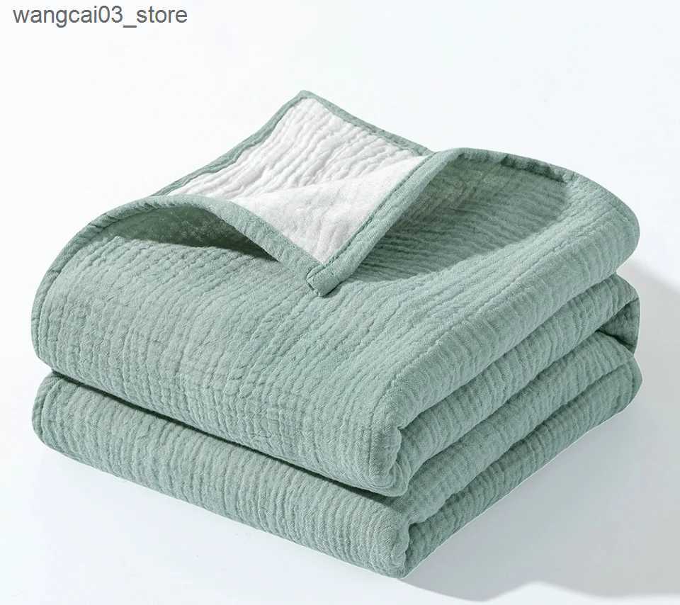 Blankets Swaddling Muslin Swaddle Blankets Newborn Baby Blanket 4 Layer Cotton Soft Baby Wrap Receiving Blanket Infant Bed Crib Quilt Bath Towels L240