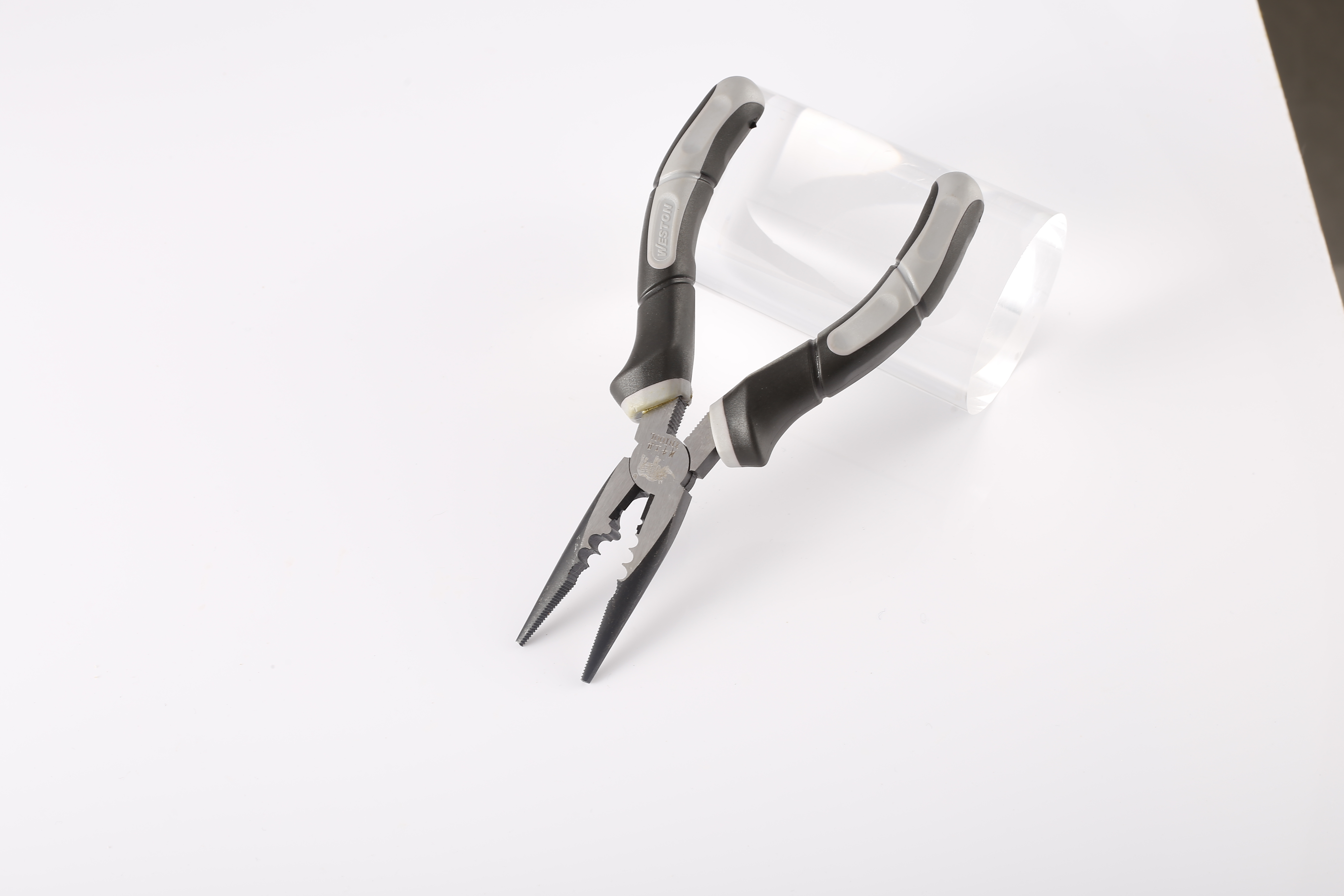 Bamboo handle Japanese pliers, wire pliers pointed nose fishing pliers slanted mouth