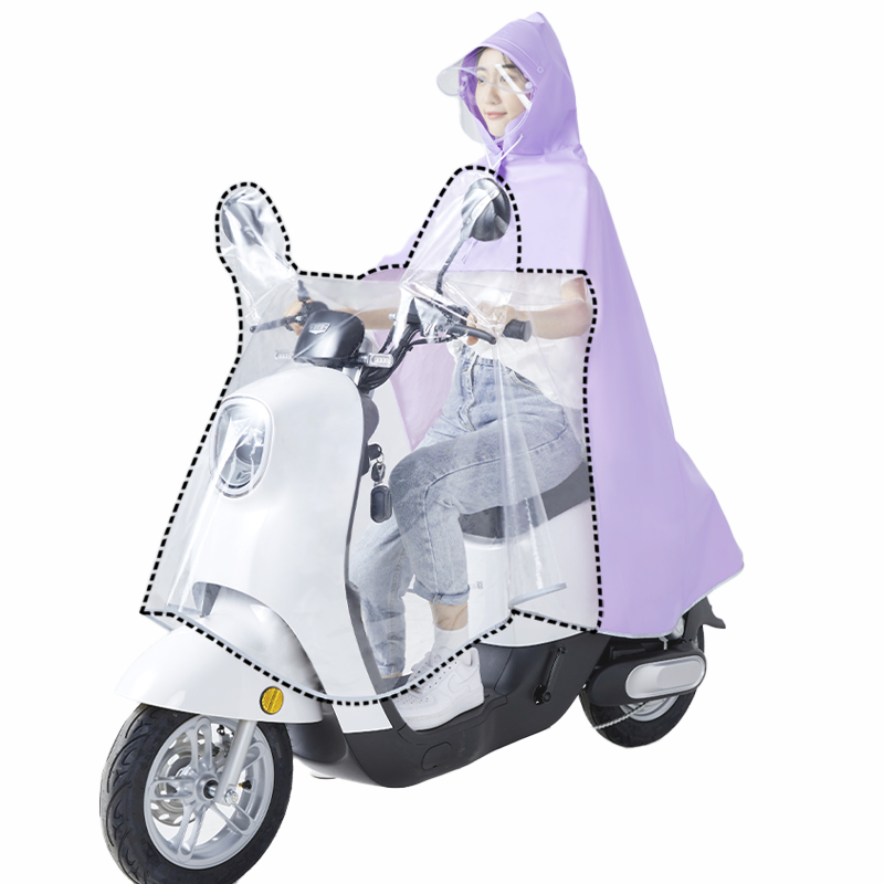 Electric car raincoat fully covered rain and wind resistant for safe travel