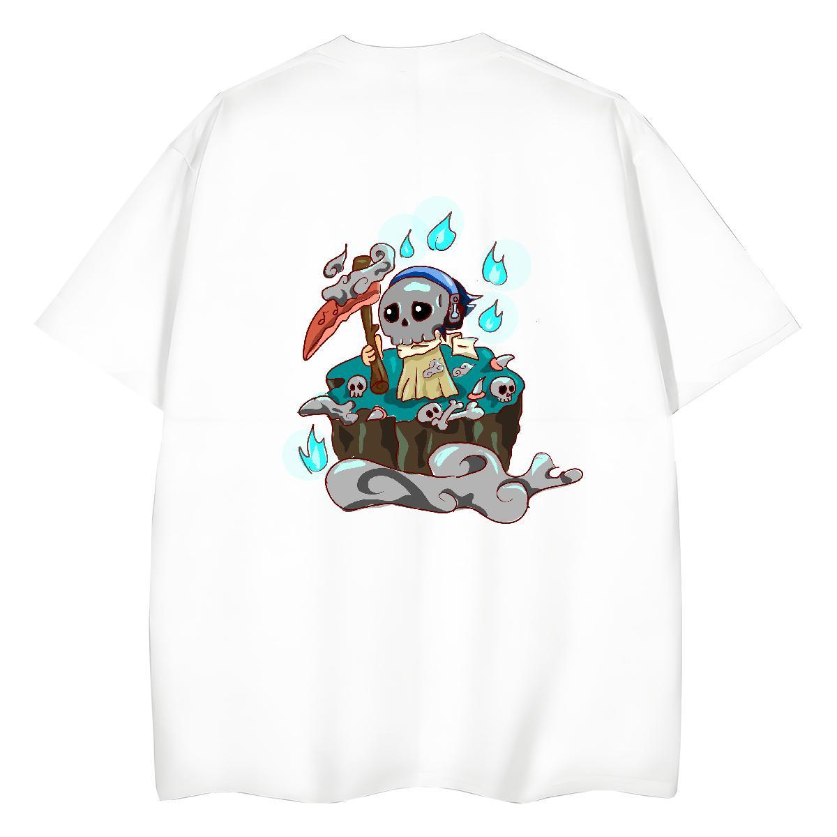 Factory Direct Woman T Shirts 230g 100% Cotton Short sleeve Soft High Street Hip Hop skull Women Tshirts Designer Nice Anime Tops