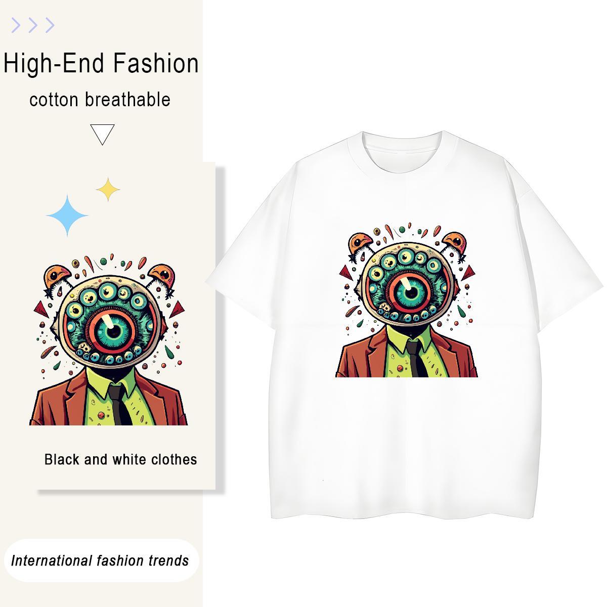 Designer T Shirts Women 230g Pure Cotton Breathable Soft Street Casual skull Unisex Tshirts Nice Black White Top Shirts