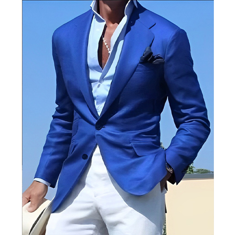 Amazon cross-border platform hot selling products discount promotional prices men's casual suits in stock support sample drawing