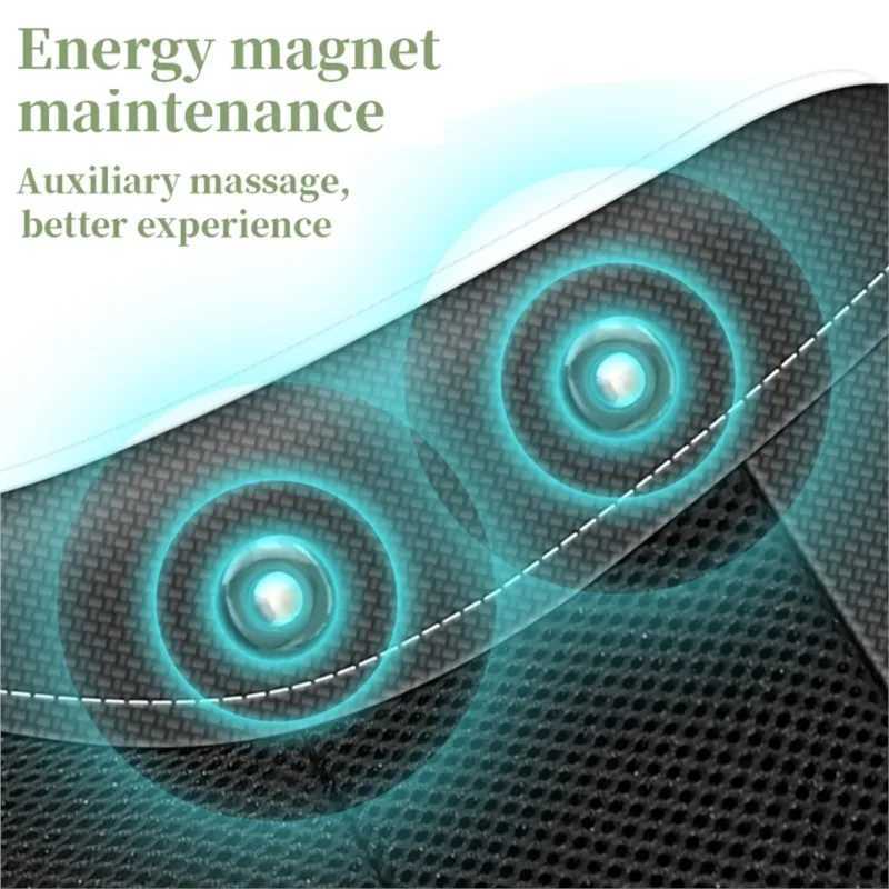 Electric neck massager massage pillow heating vibration finger pressure neck back shoulder body relaxation massage cart for home use W240819