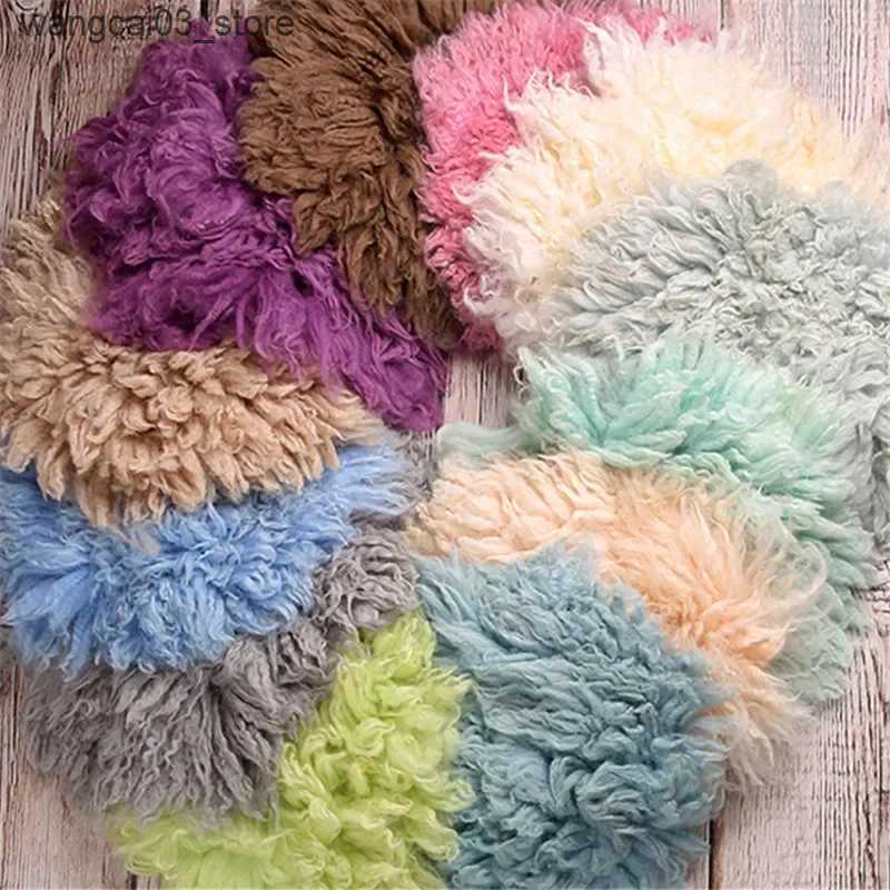 Blankets Swaddling 100% Wool Mats Baby Photography Blanket Newborn Wrap Background Flokati Props for Newborns Photo Shoot Fotografia Accessories L2409