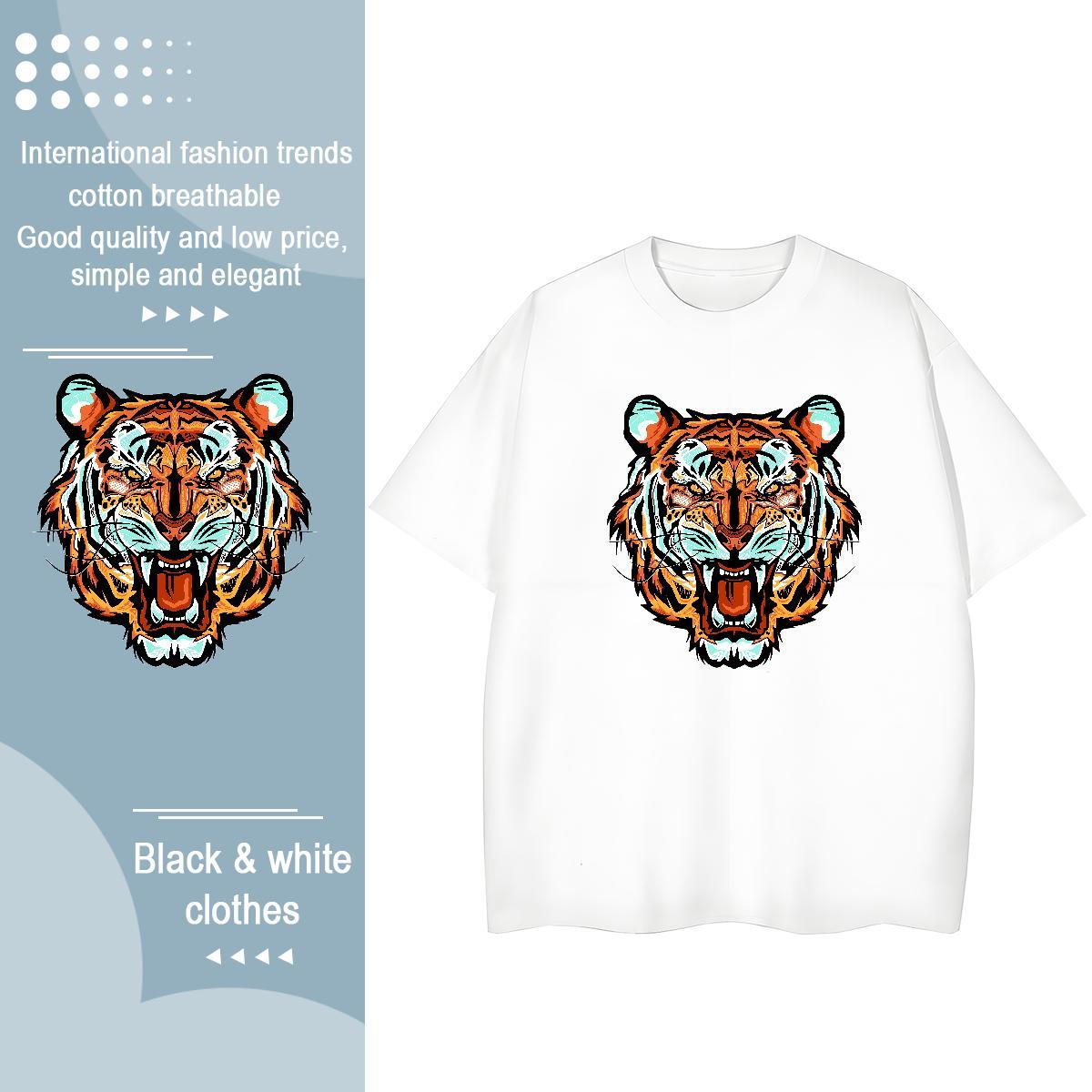 Stylist T shirt 100% Cotton 230g Comfortable Casual ferocity Women Tees Lady Anime Tops