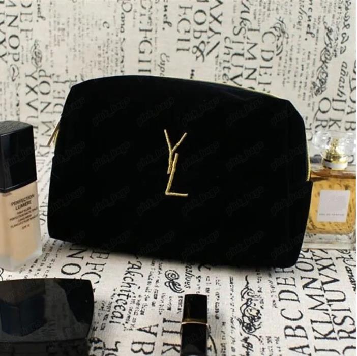 Designer Makeup Bag Embroidered Velvet Cosmetic Bags Cases Wash Bags Luxury Letters Corduroy Make Up Purse Cosmetic Pouch Clutch Purses
