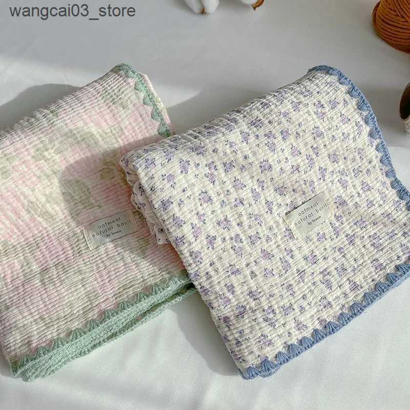 Blankets Swaddling Cotton Printing Baby Blanket Anti-shock Breathable Newborn Hooded Swaddle Wrap Cartoon Envelope Sleep Sacks Bedding Blanket L240910